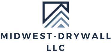 The logo for midwest drywall, inc